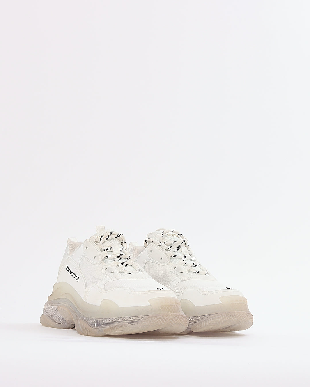 Balenciaga White Fabric/Leather Triple S Women - 41