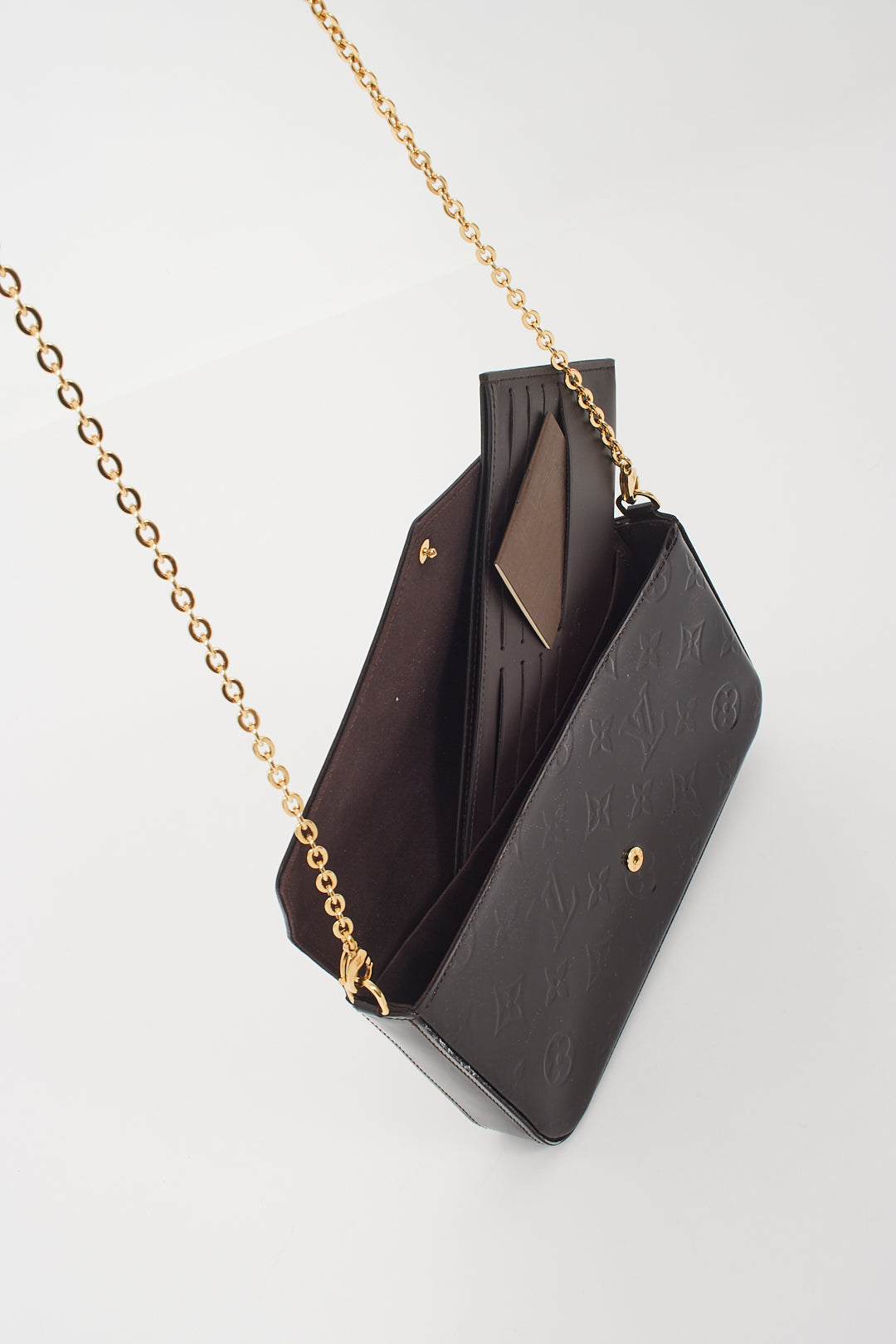 Louis Vuitton Vernis Amarante Pochette Felicie Wallet On Chain