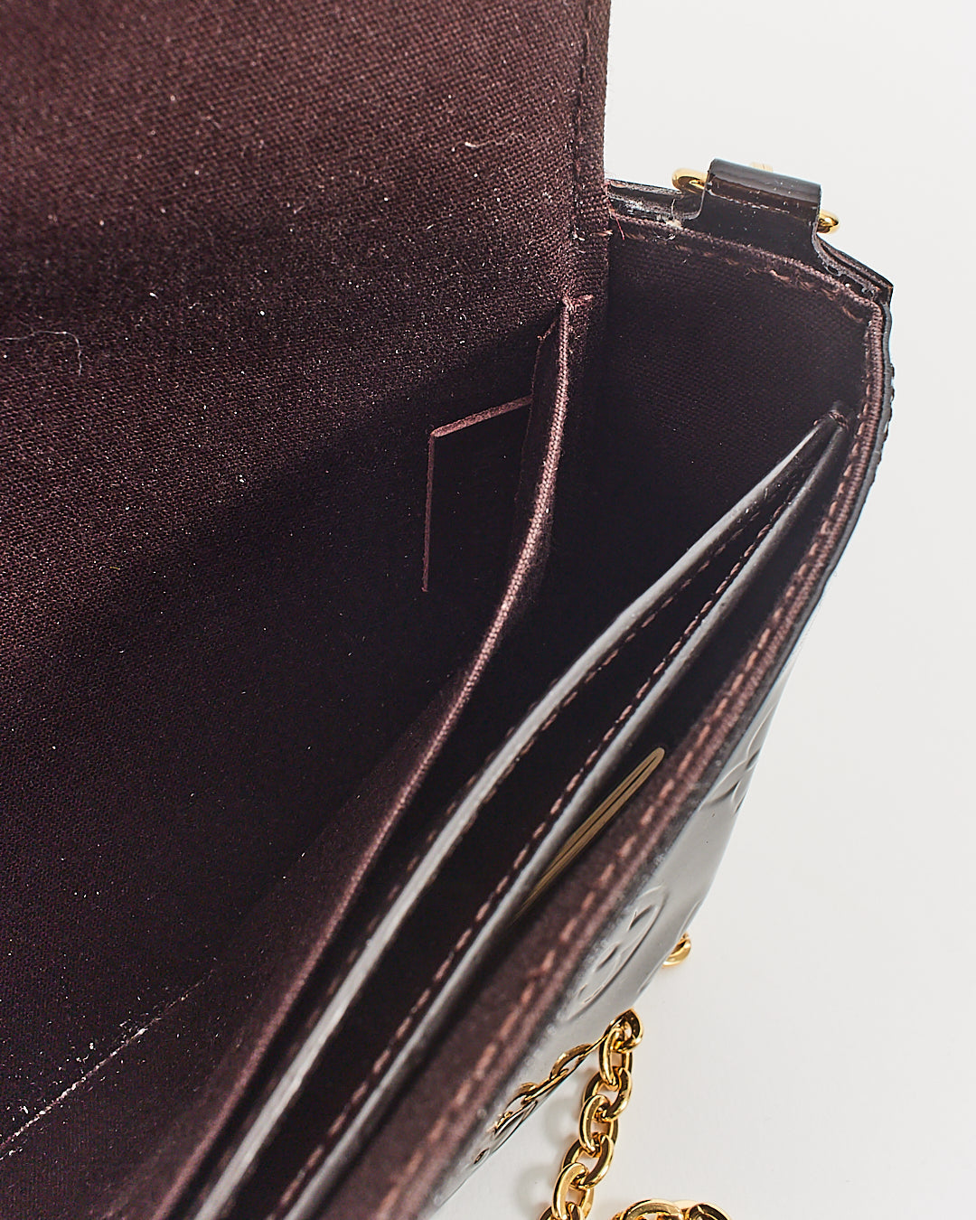 Louis Vuitton Vernis Amarante Pochette Felicie Wallet On Chain