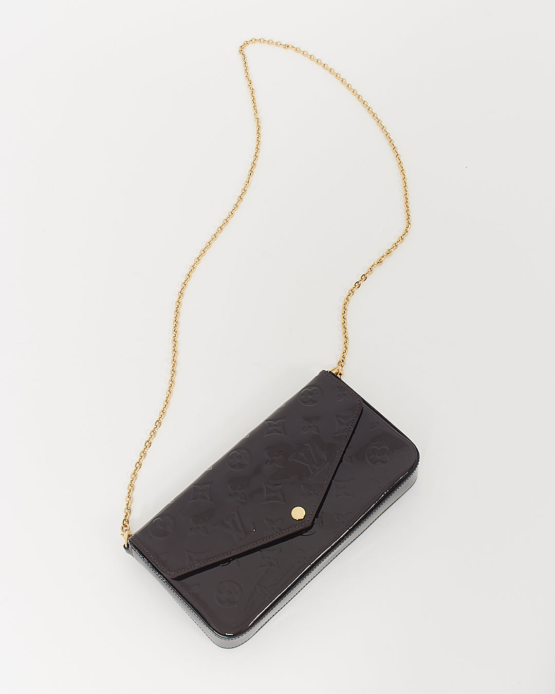 Louis Vuitton Vernis Amarante Pochette Felicie Wallet On Chain