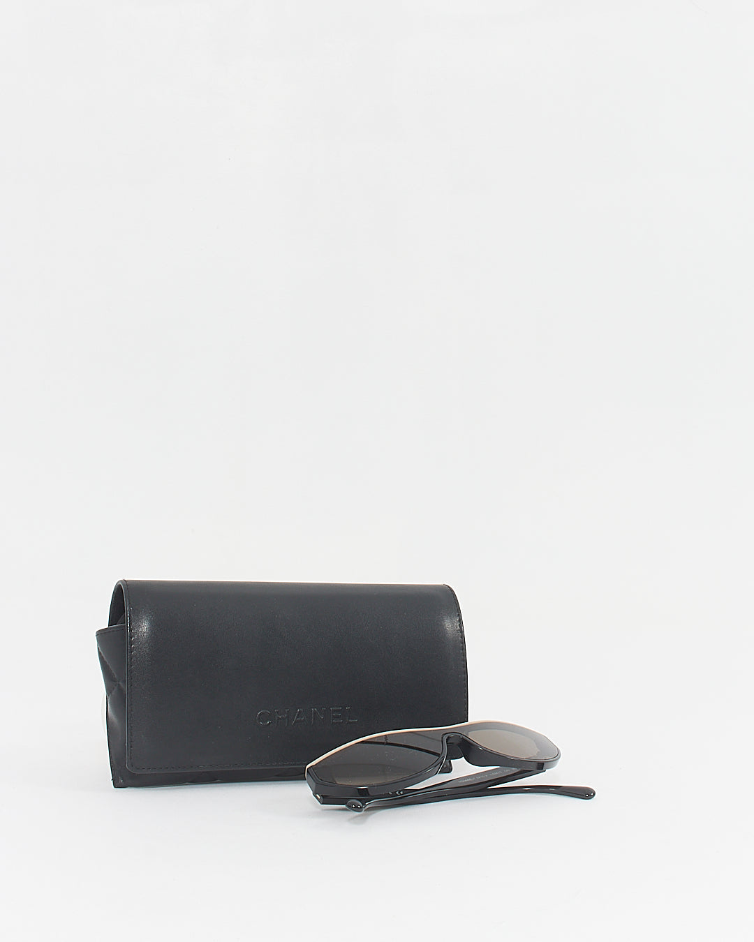 Chanel Black/Beige Acetate Oval 5415-A Sunglasses