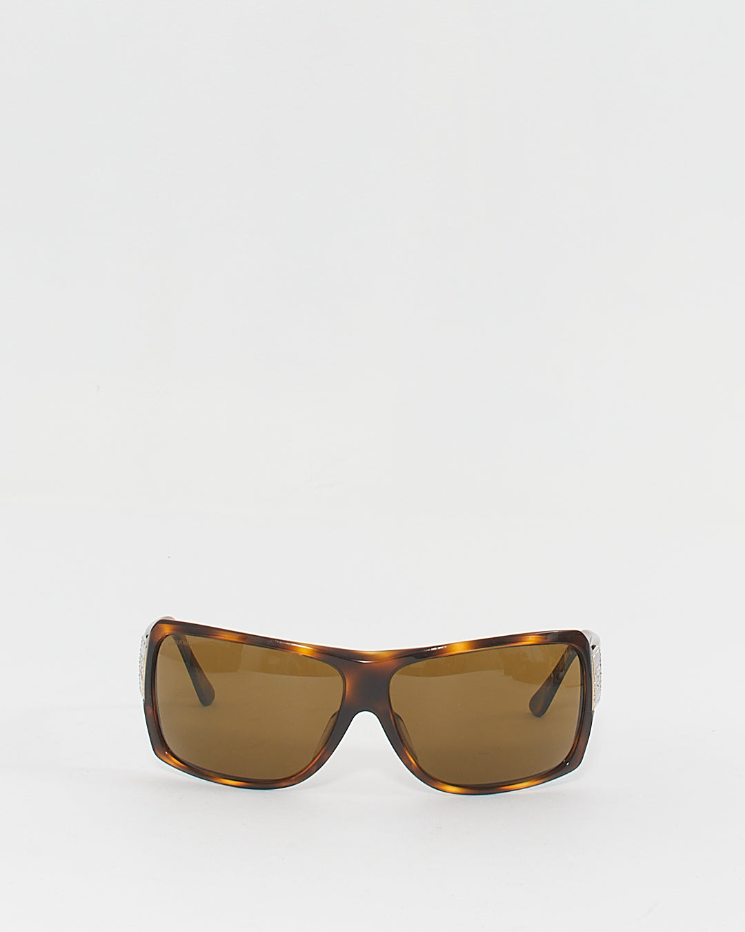 Chanel Vintage Tortoise Crystal CC Logo 5081-b Sunglasses
