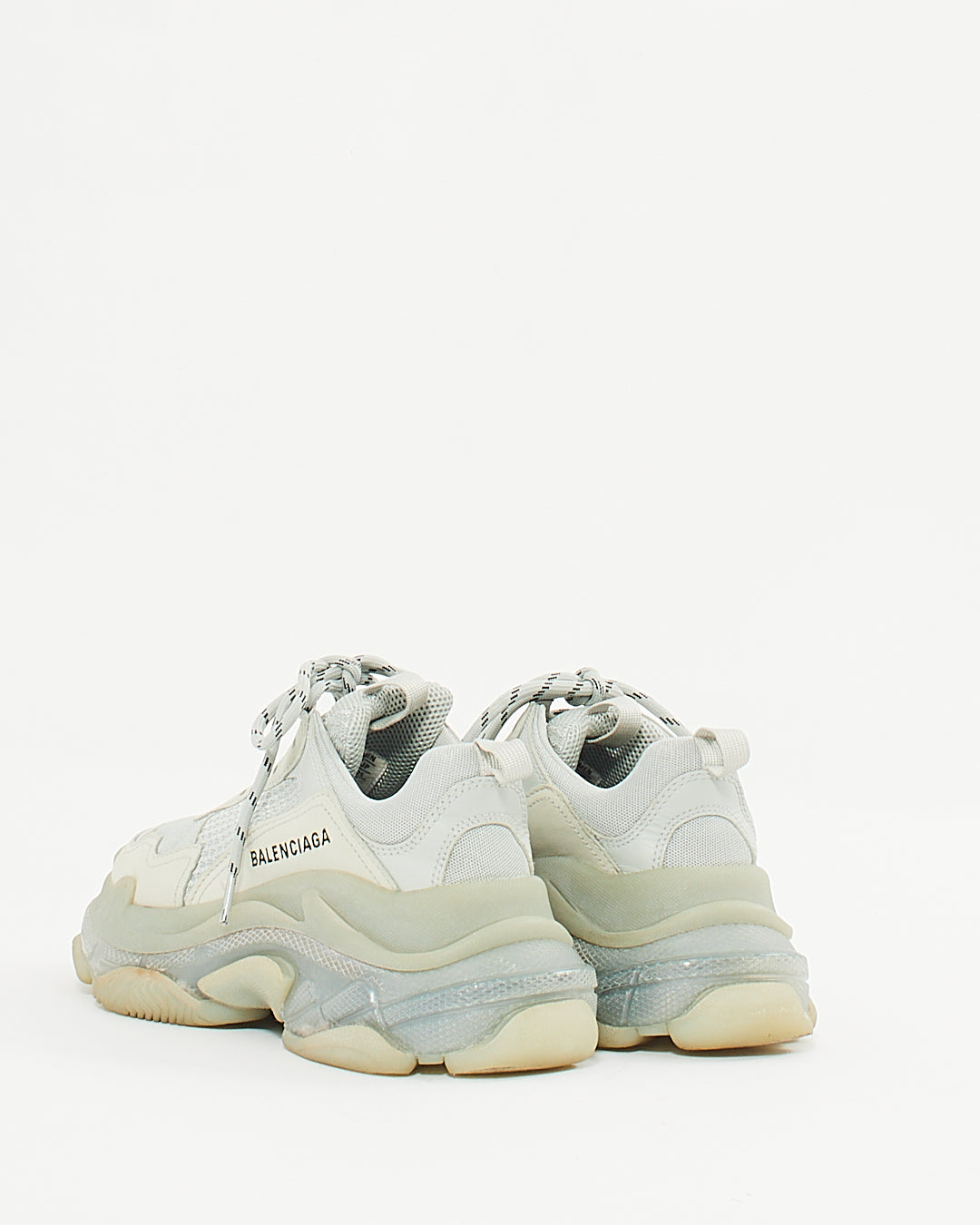 Balenciaga Grey Fabric/Leather Triple S Women Sneakers -  38