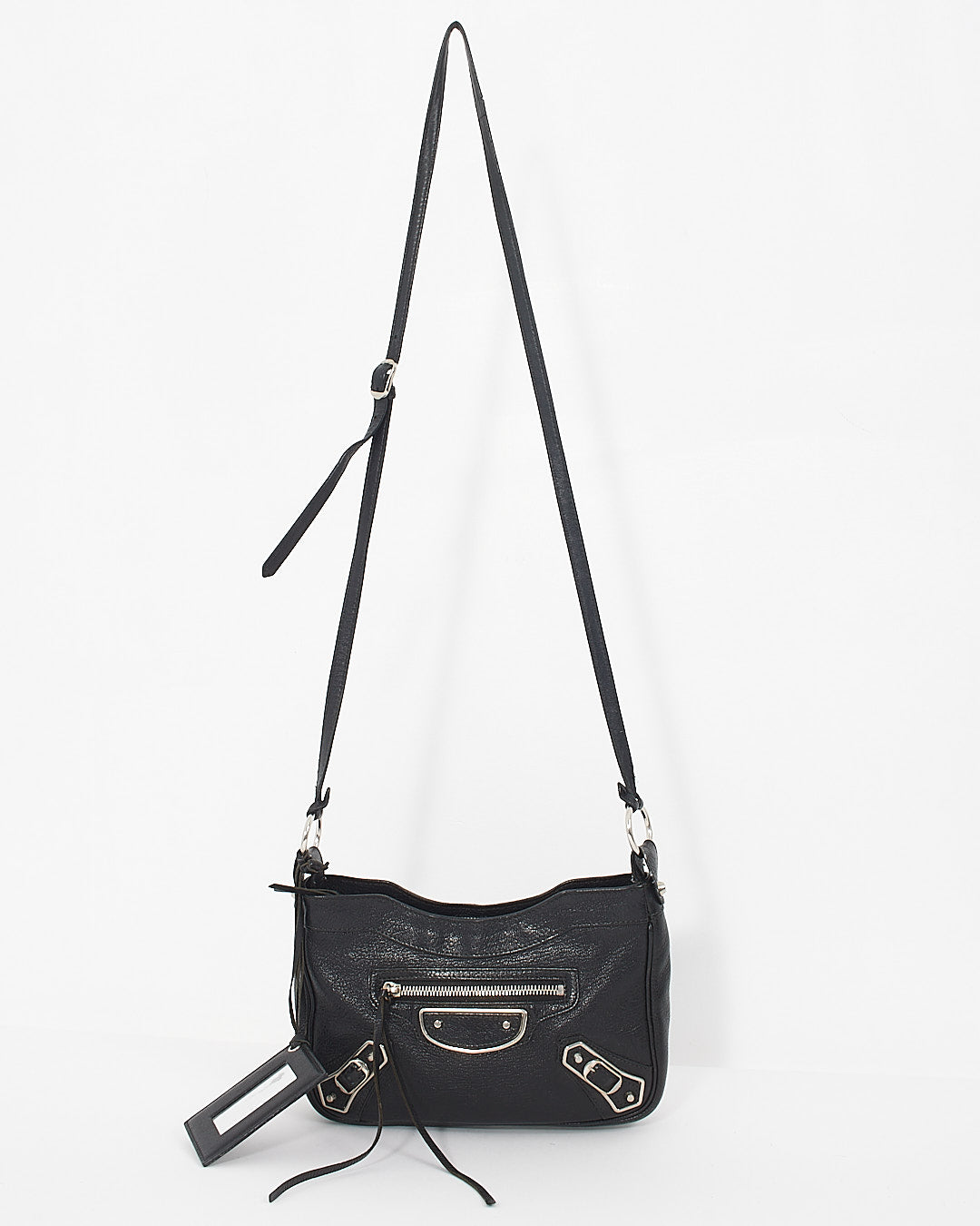 Balenciaga Black Metallic Edge Hip Crossbody Bag