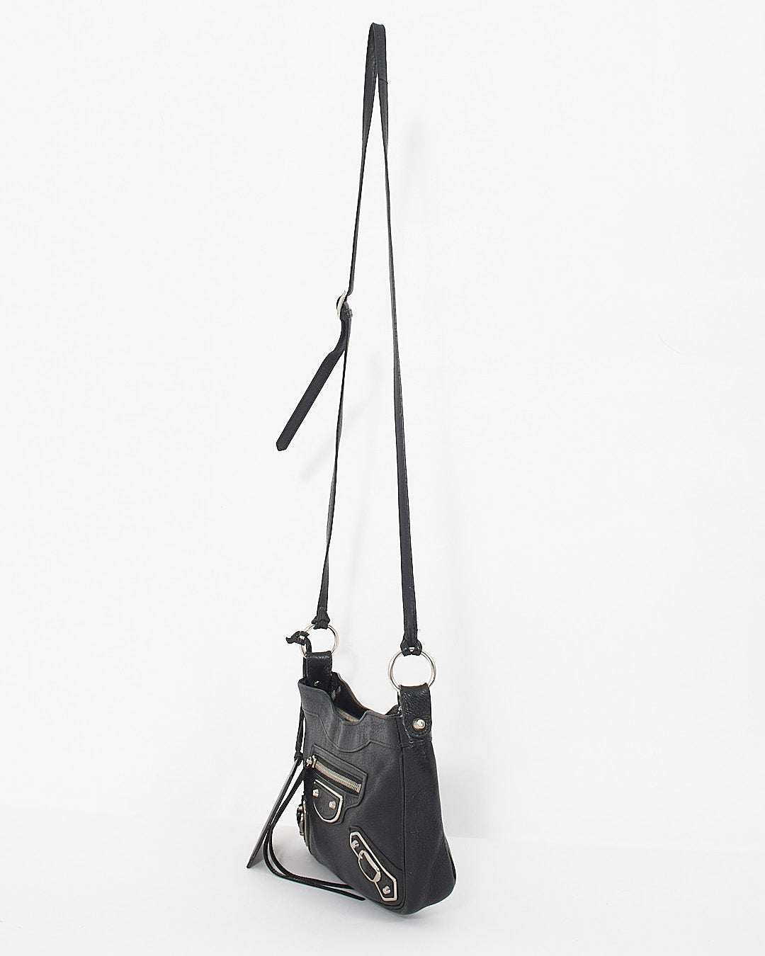 Balenciaga Black Metallic Edge Hip Crossbody Bag