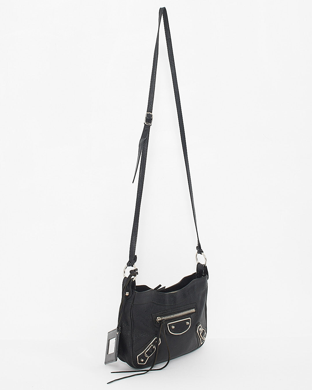 Balenciaga Black Metallic Edge Hip Crossbody Bag
