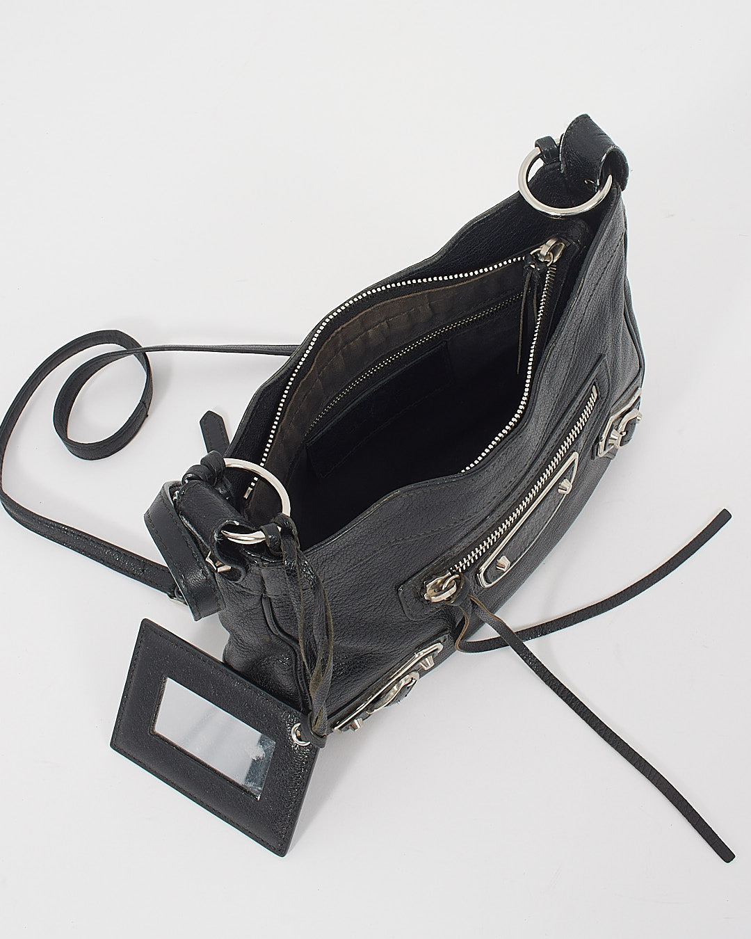 Balenciaga Black Metallic Edge Hip Crossbody Bag