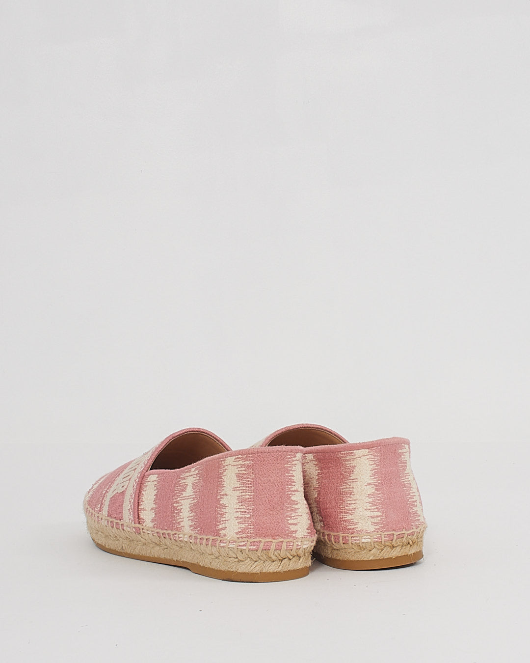 Dior Pink Canvas Logo Printed Espadrilles - 39