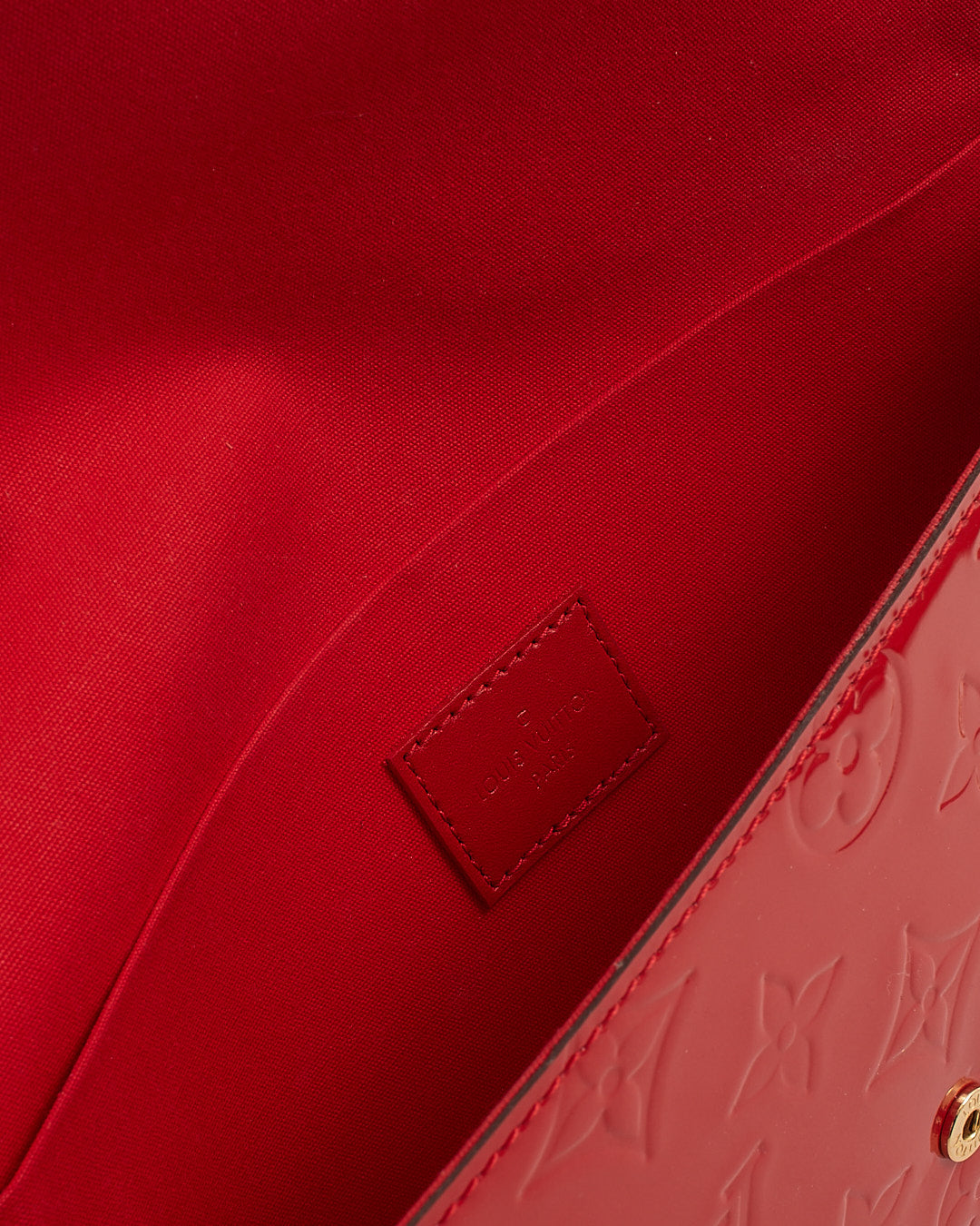 Louis Vuitton Red/Pink (Framboise) Monogram Vernis Felicie Pochette Bag