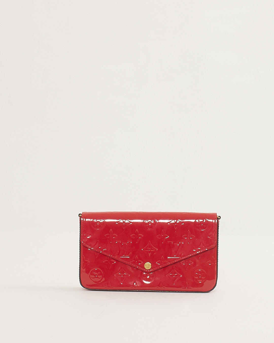 Louis Vuitton Red/Pink (Framboise) Monogram Vernis Felicie Pochette Bag