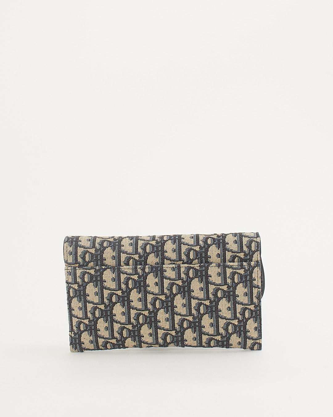 Dior Blue Oblique Canvas Wallet on Chain with Pochette