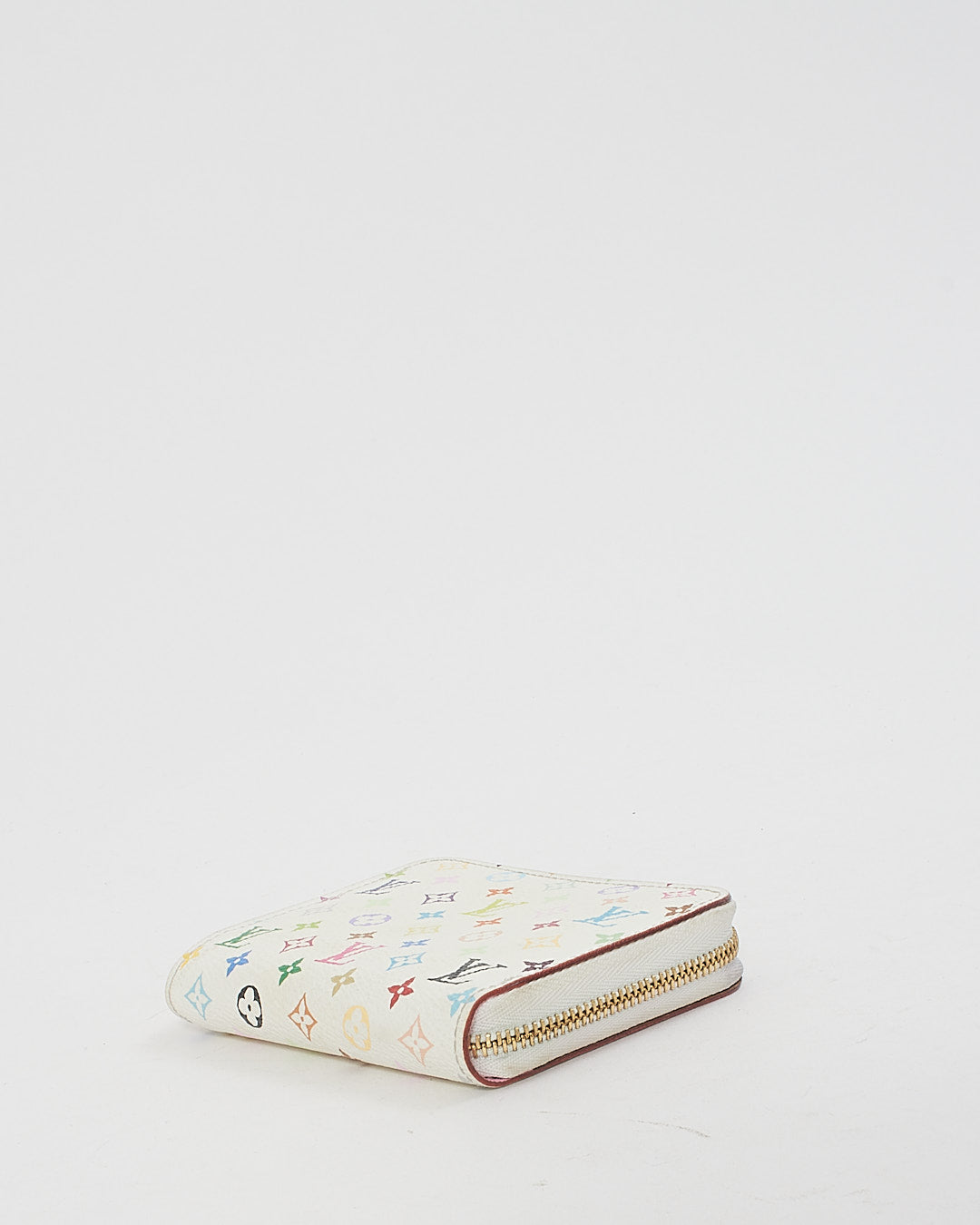 Louis Vuitton White Monogram Multicolore Small Zippy Coin Purse Wallet