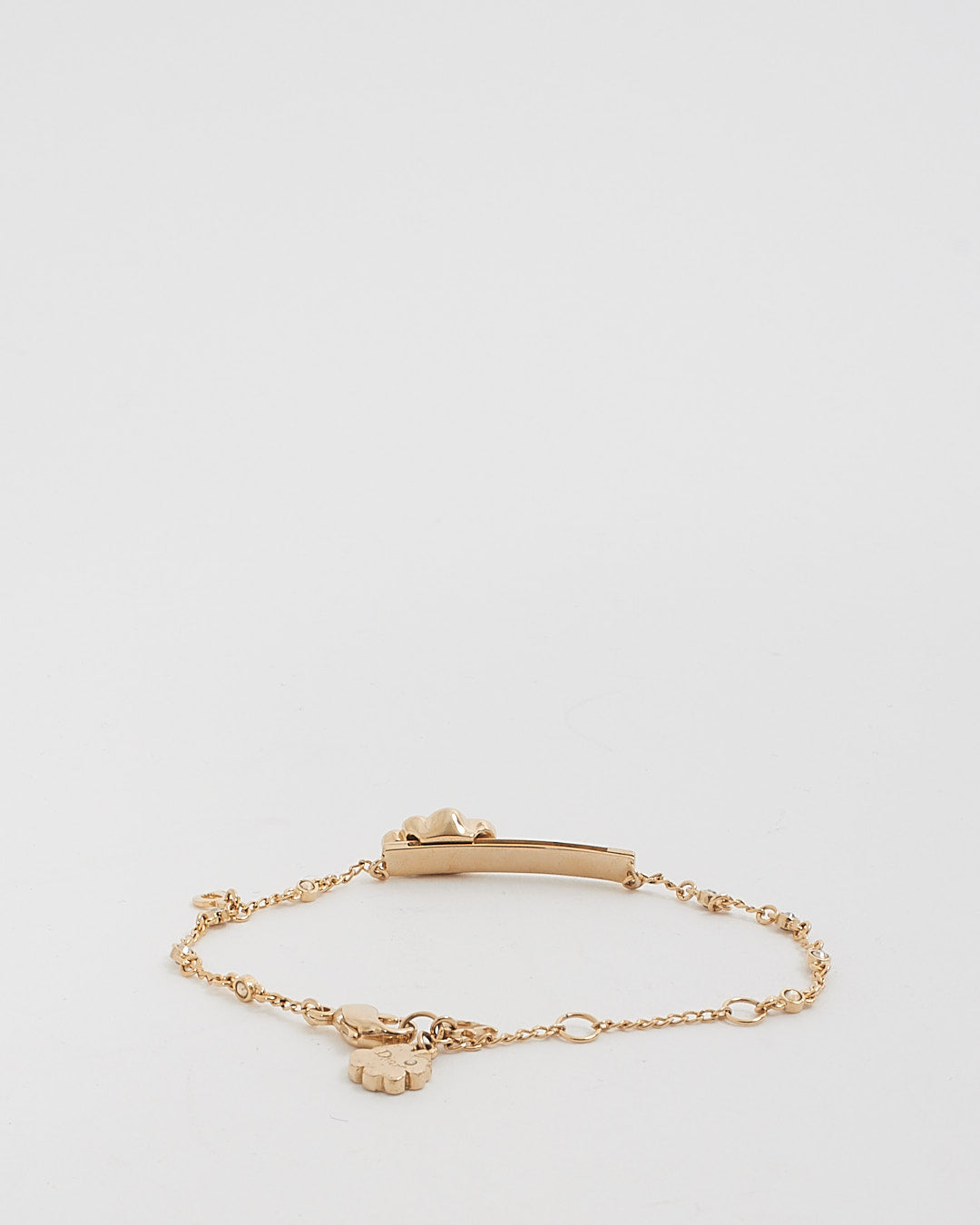 Dior Gold Je T'aime Heart Charm Bracelet