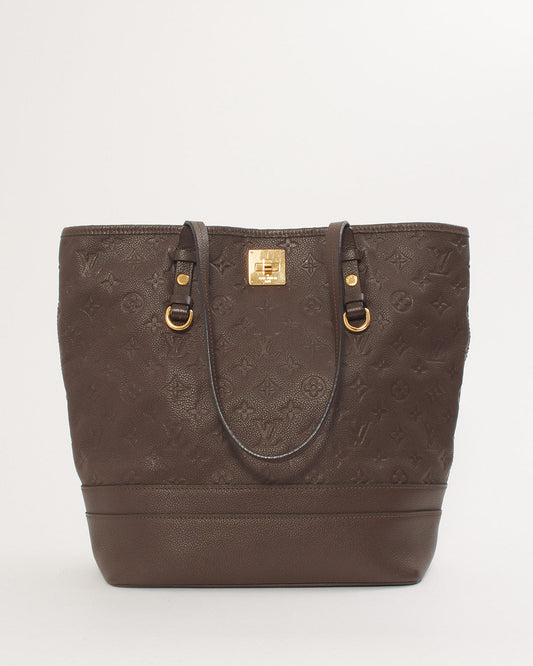 Louis Vuitton Brown Monogram Empreinte Leather Citadine PM Tote Bag