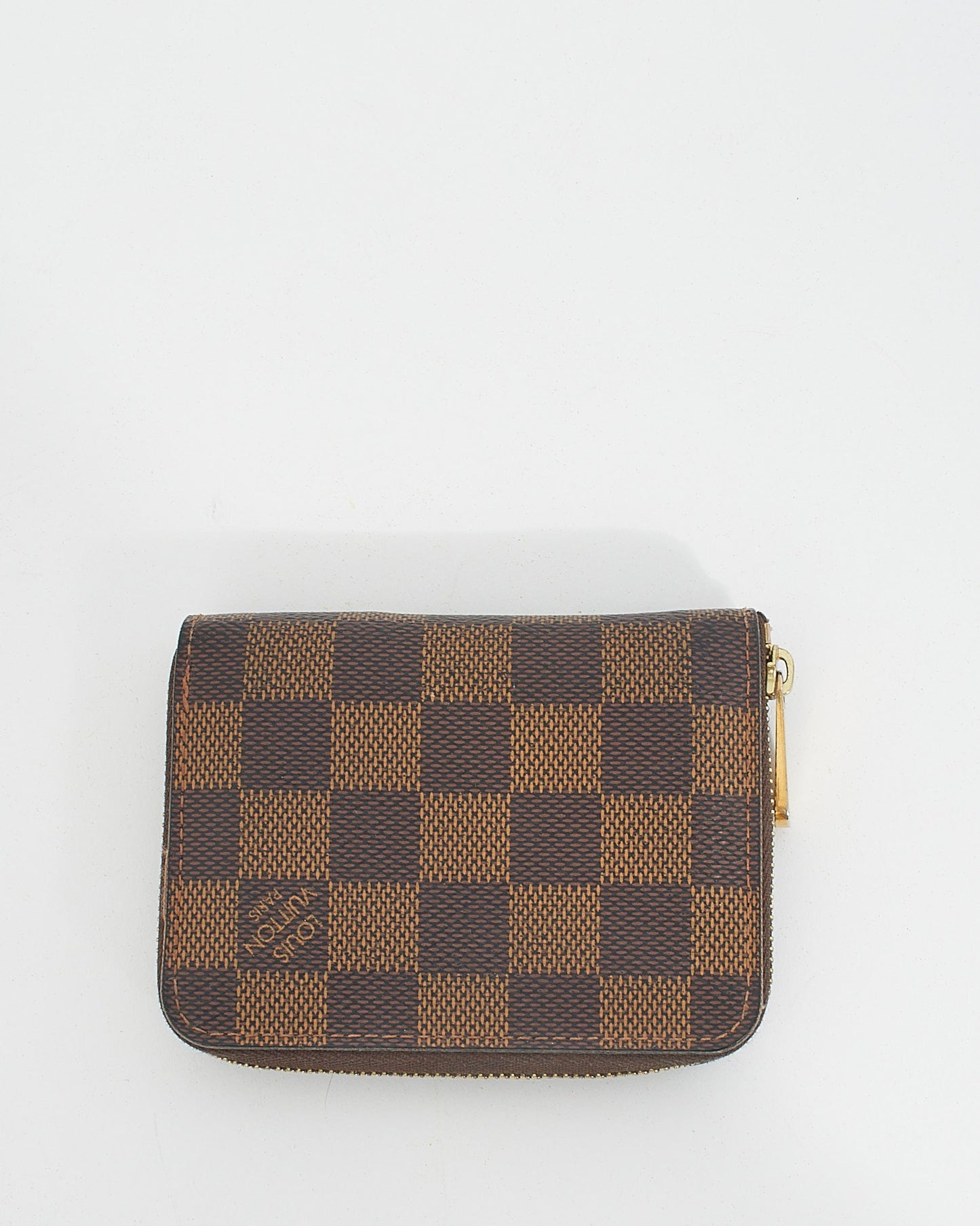 Louis Vuitton Damier Ebene Canvas Small Zippy Wallet