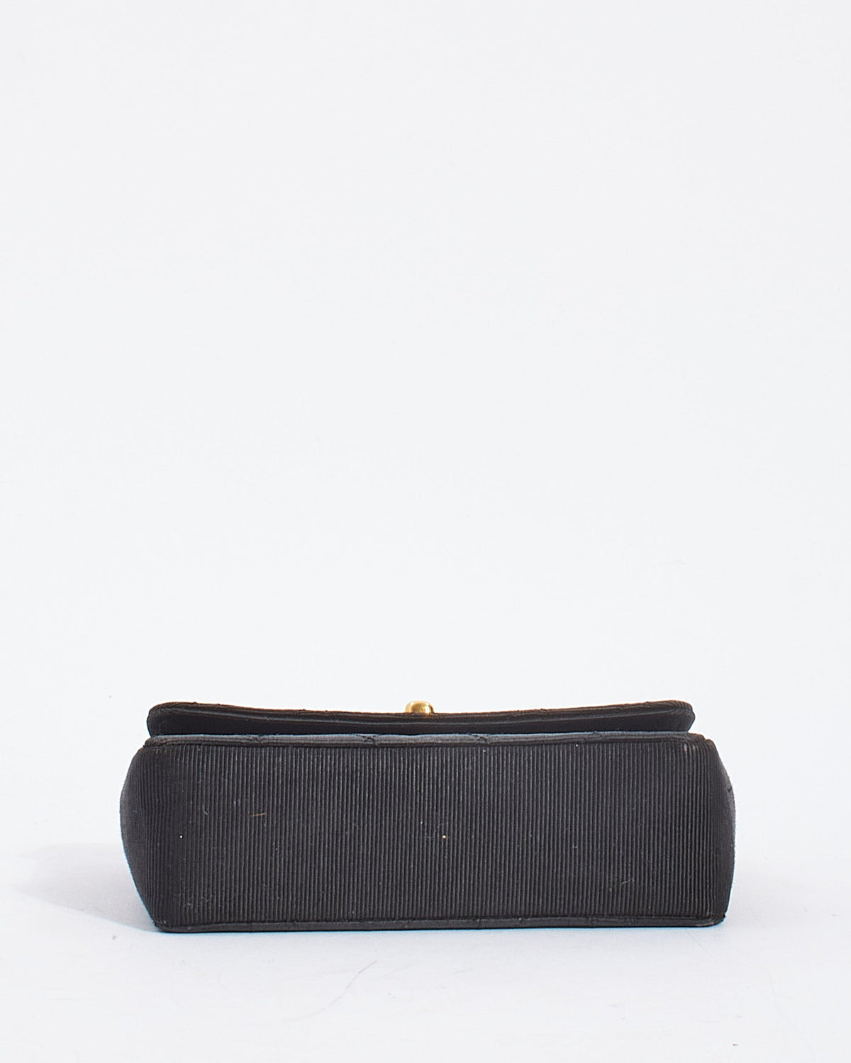 Chanel Vintage Black Quilted Canvas Mini Flap Bag GHW