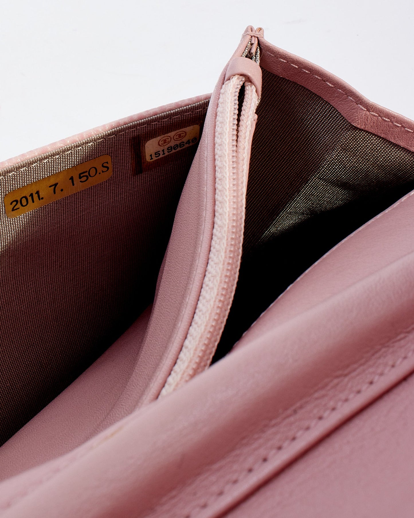 Chanel Pink Caviar Leather Timeless CC Wallet On Chain with Silver Hardware