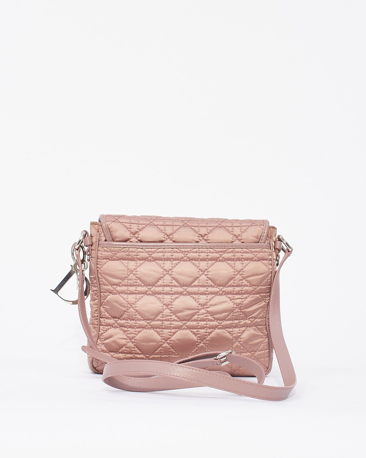 Dior Pink Nylon Cannage Square Crossbody Bag