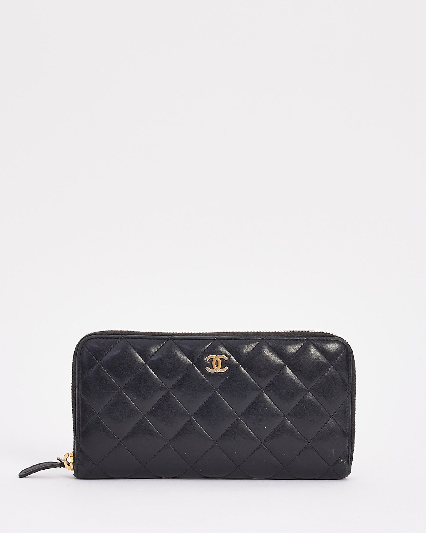 Chanel Black Quilted Leather Long Classic Wallet