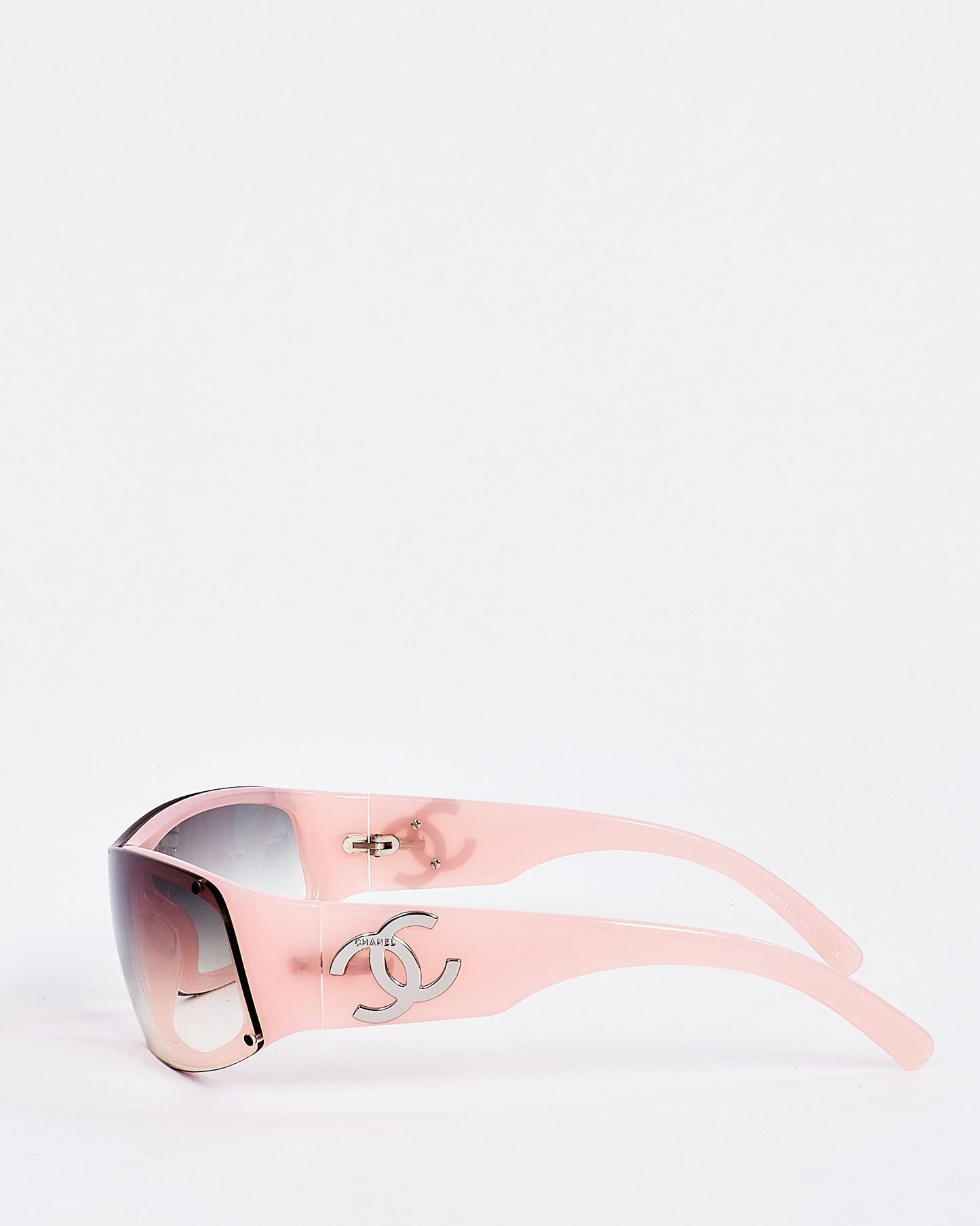 Chanel Pink 5072 Shield Logo CC Sunglasses