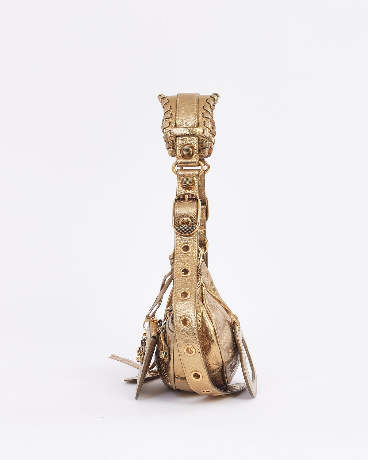 Balenciaga Gold Metallic XS Le Cagole Shoulder Bag