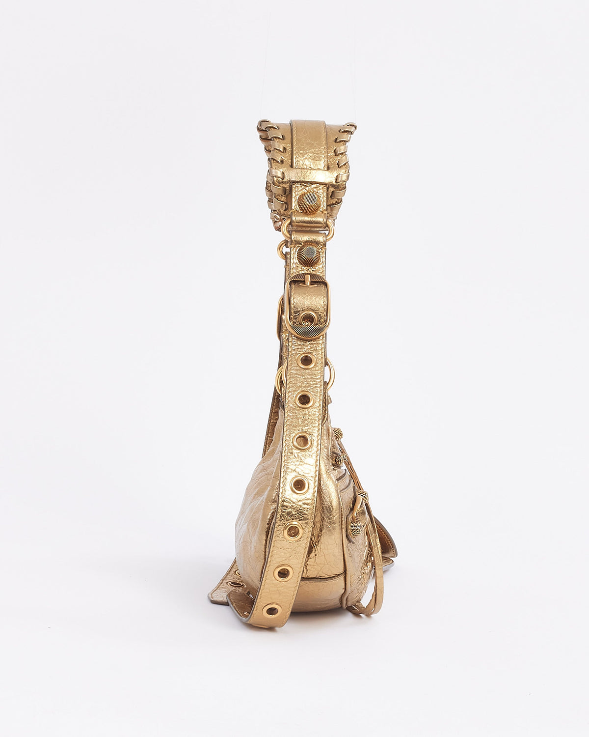 Balenciaga Gold Metallic XS Le Cagole Shoulder Bag