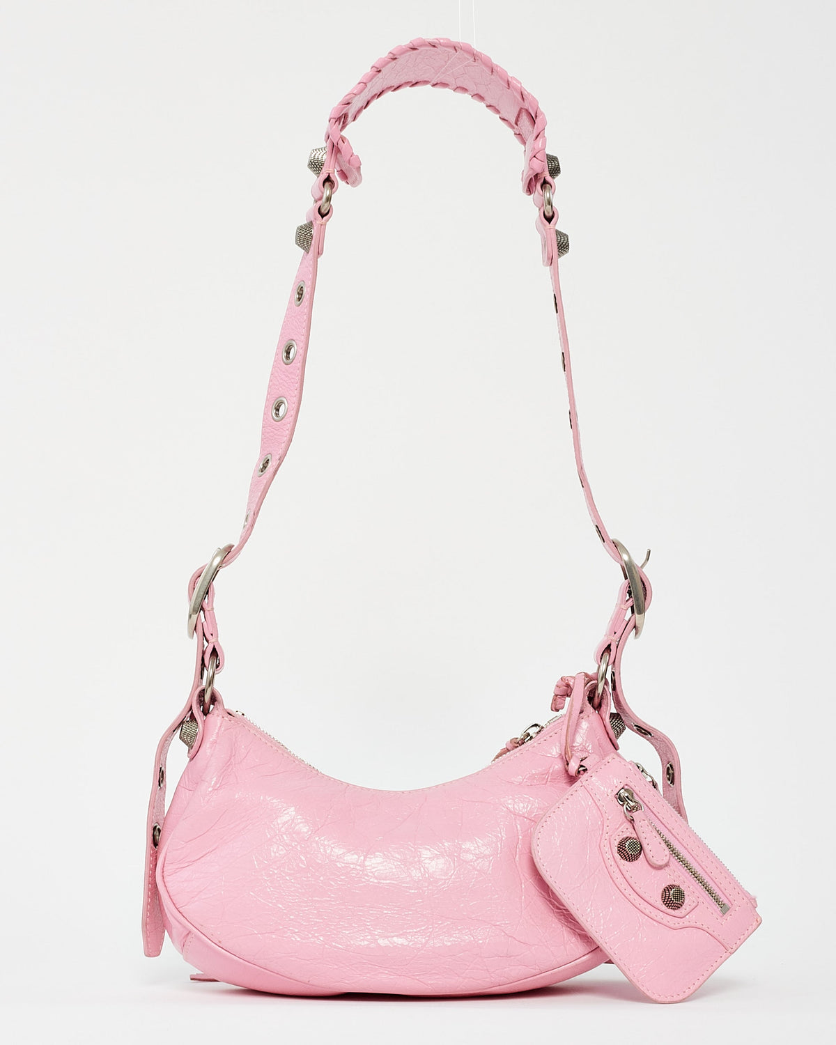 Balenciaga Pink Leather XS Le Cagole Shoulder Bag