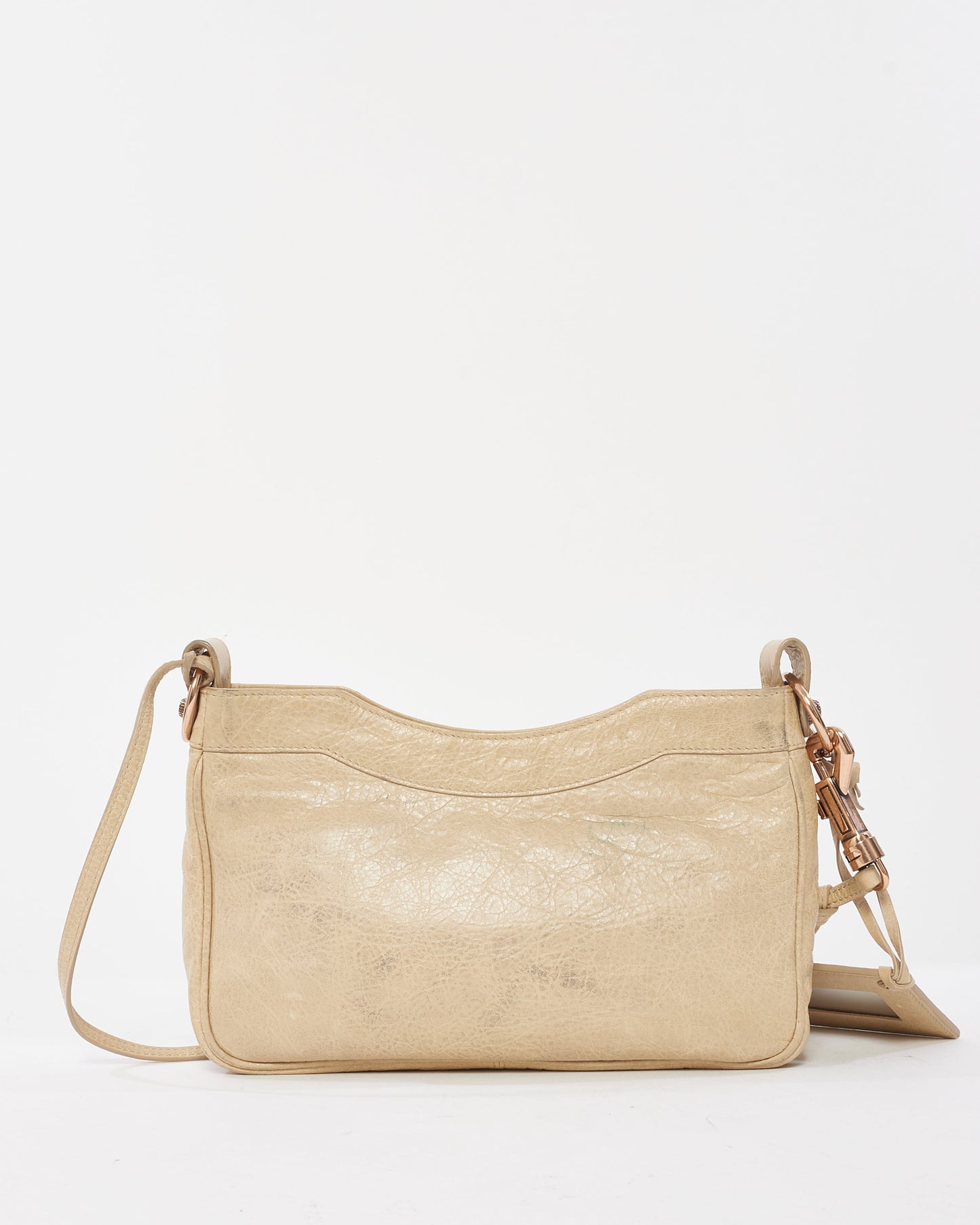 Balenciaga Beige Leather Giant 12 Rose Gold Hardware Hip Crossbody Bag