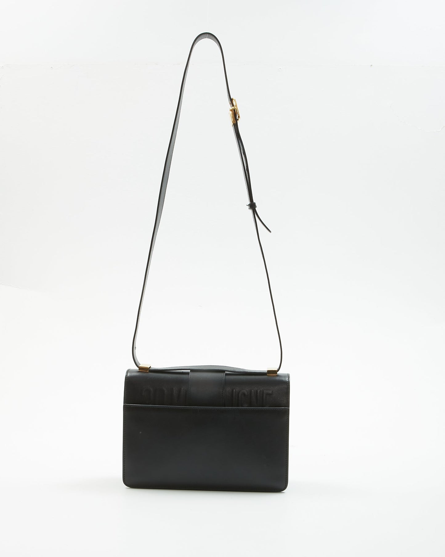 Dior Black Box Leather Montaigne 30 Shoulder Bag