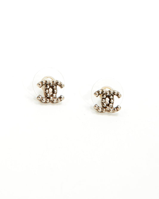 Chanel Antique Studded CC Logo Earrings