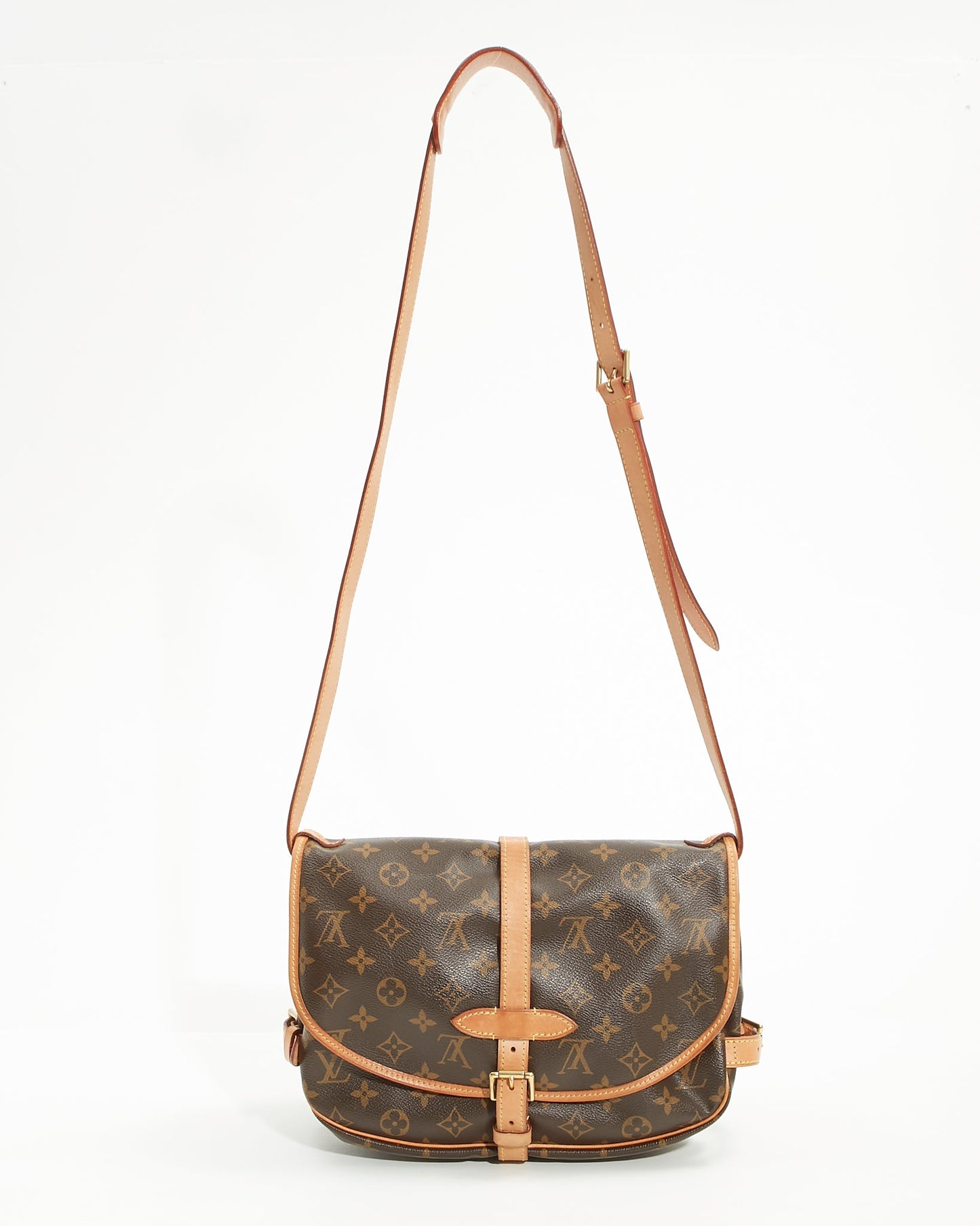 Louis Vuitton Monogram Canvas Two Pocket Saumur Messenger Bag