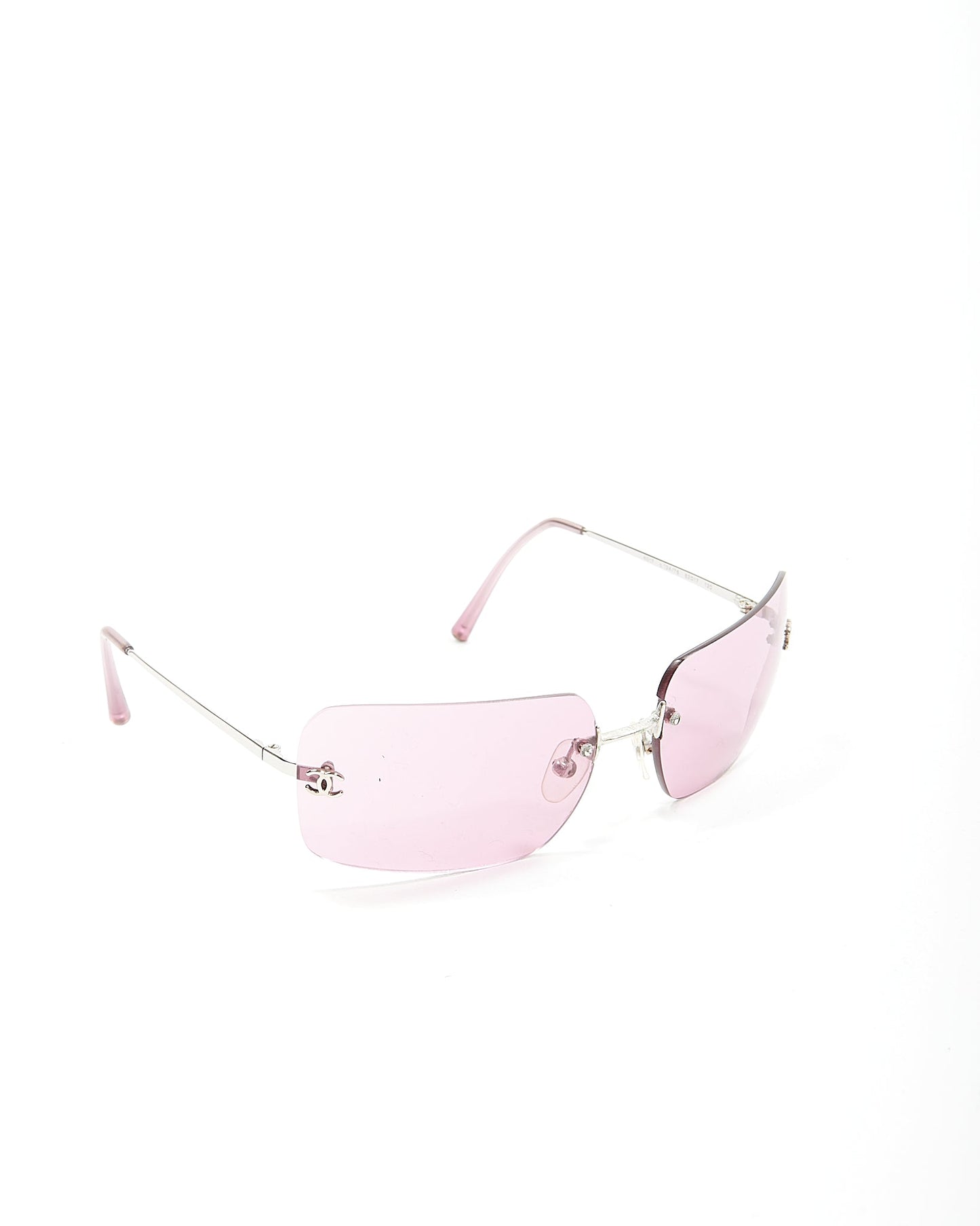 Chanel Pink Rectangular Lense CC Logo 4017 Sunglasses