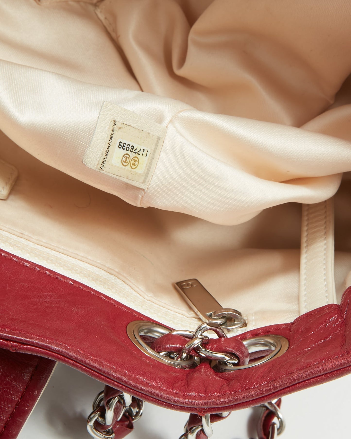 Chanel Red Burgundy Quilted Leather East West Reissue Tote