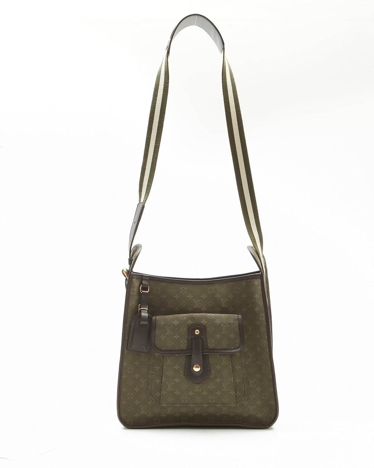 Louis Vuitton Olive Green Mini Lin Monogram Canvas Mary Kate Besace Messenger Bag