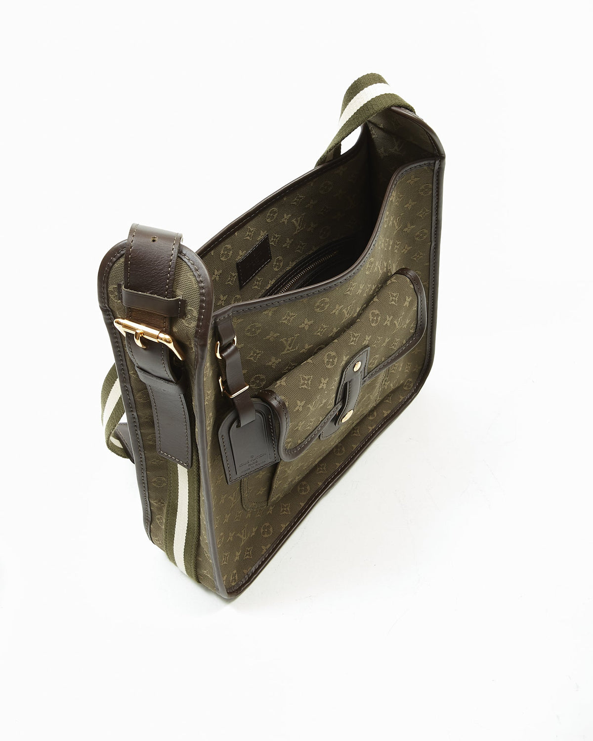 Louis Vuitton Olive Green Mini Lin Monogram Canvas Mary Kate Besace Messenger Bag