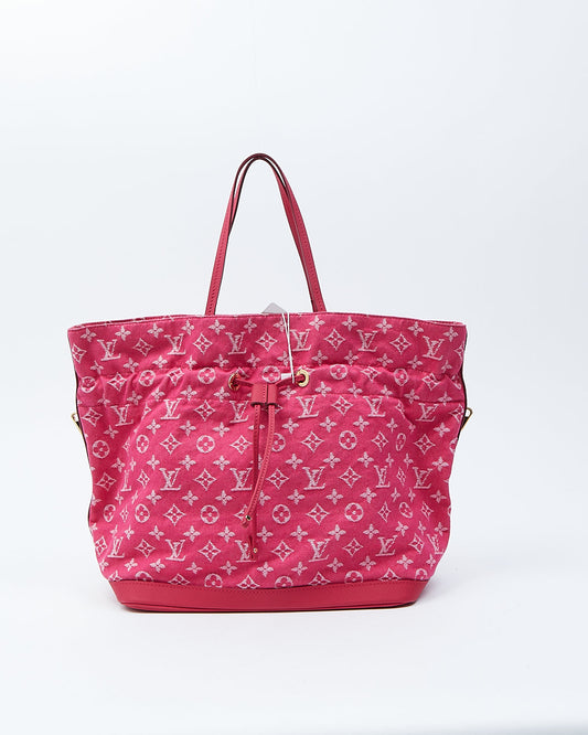 Louis Vuitton Pink Monogram Denim Noefull MM Tote Bag