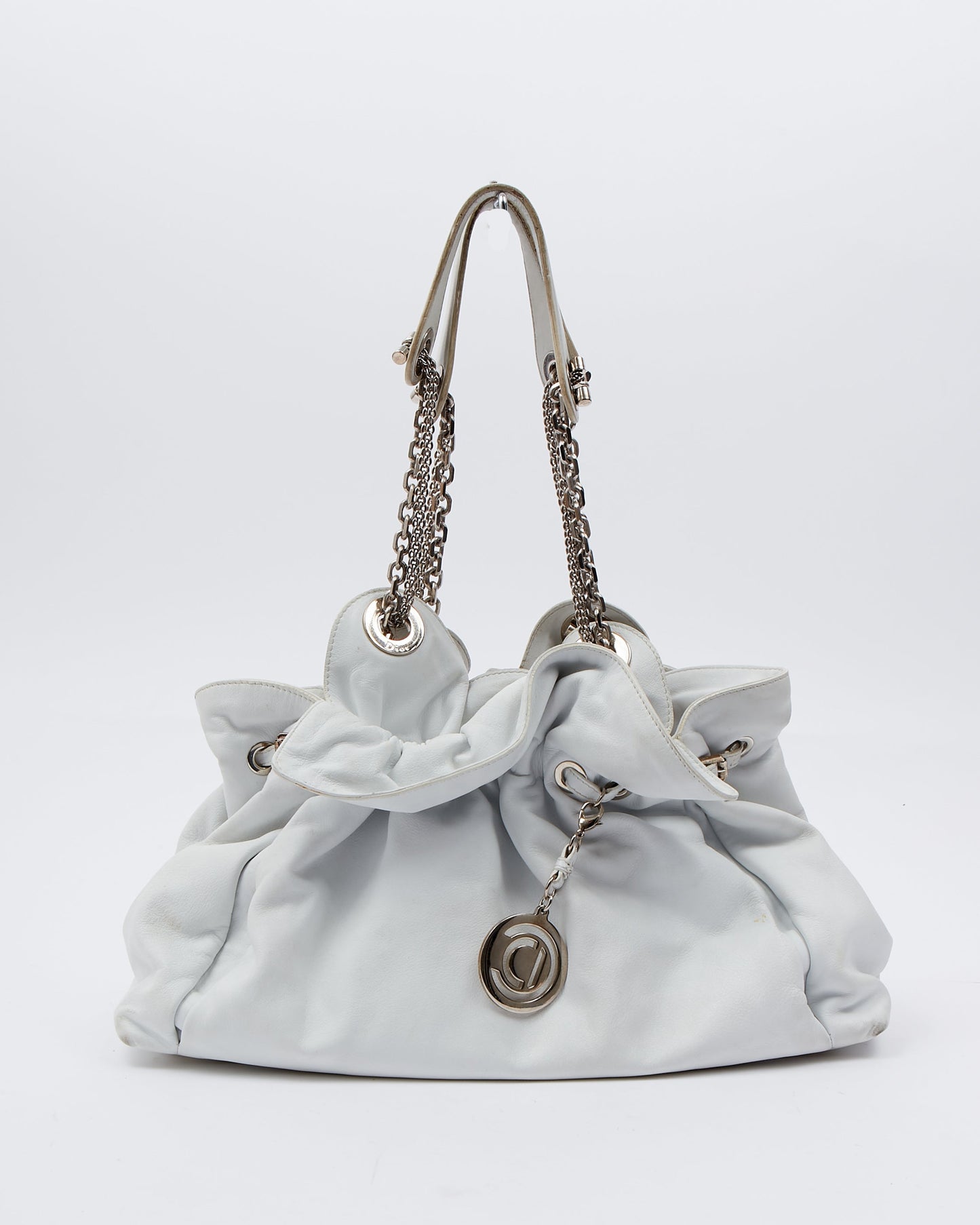 Dior White Leather Le Trente Shoulder bag
