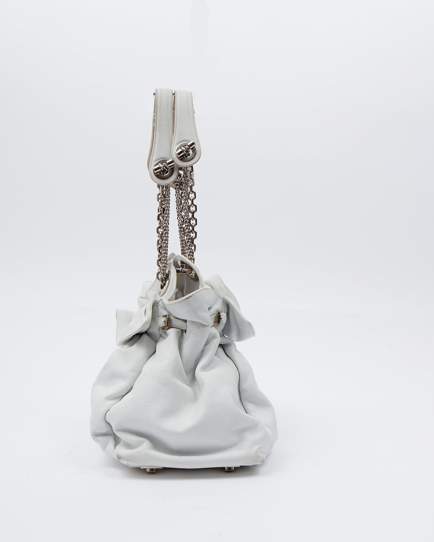 Dior White Leather Le Trente Shoulder bag