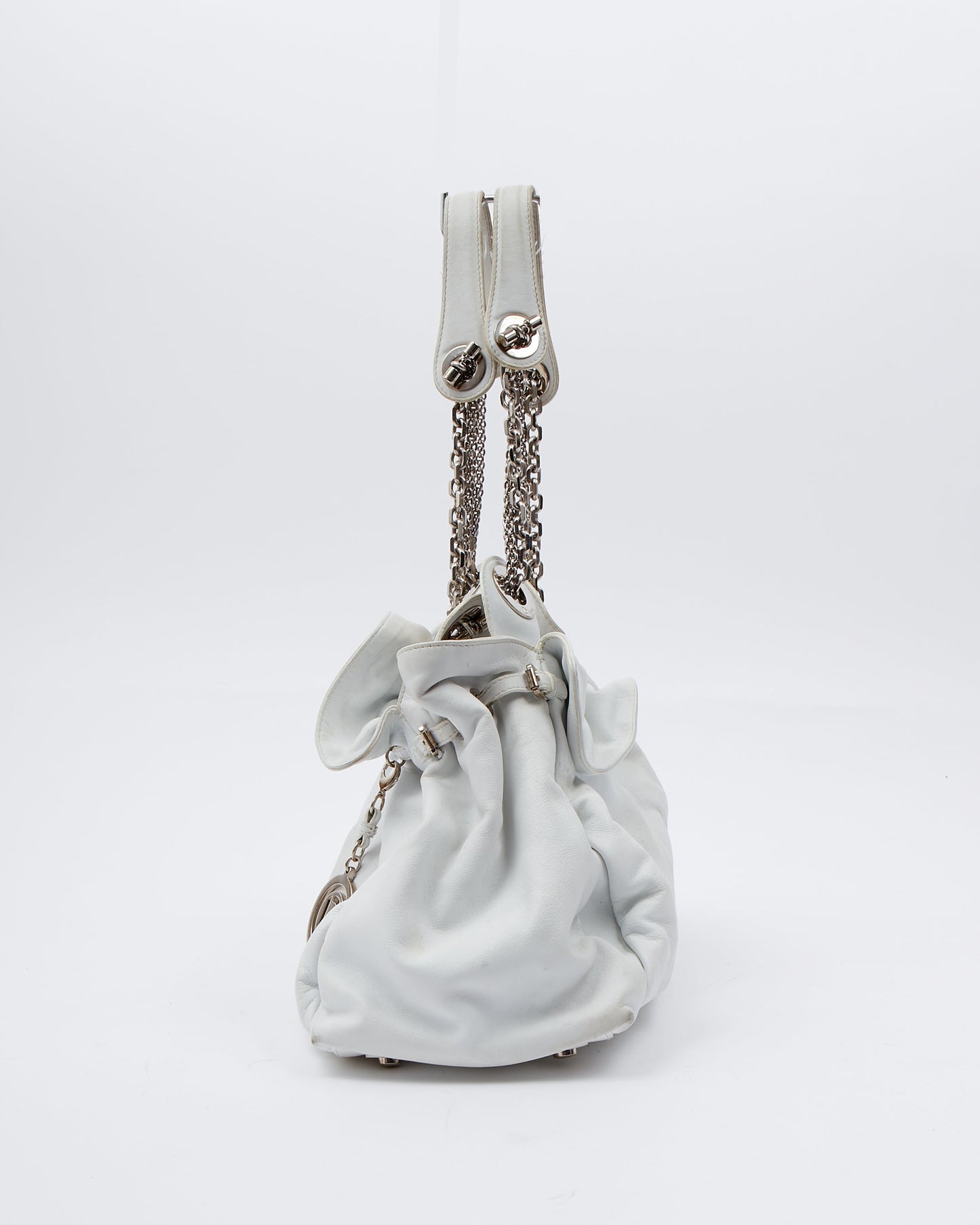Dior White Leather Le Trente Shoulder bag