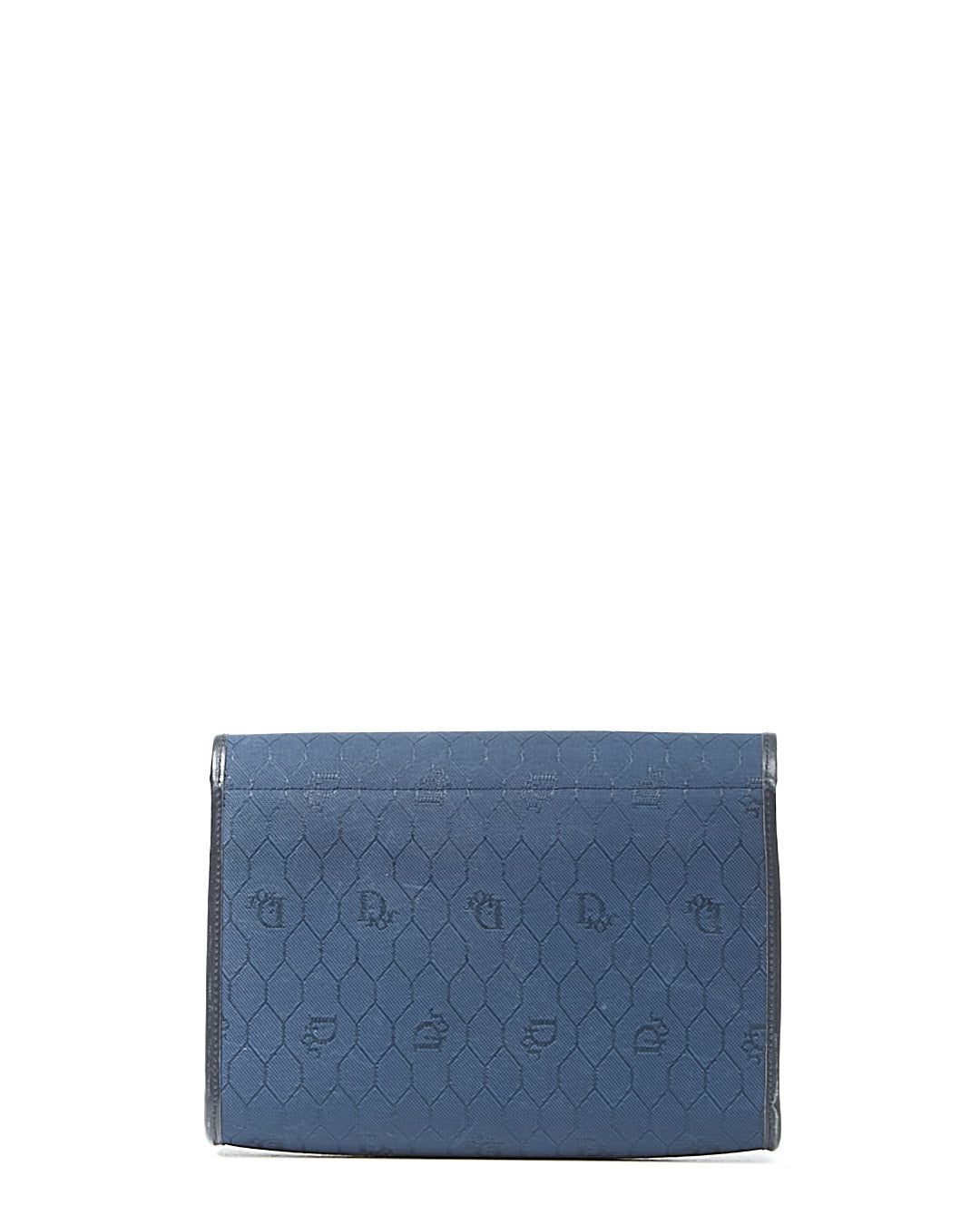 Dior Navy Vintage Canvas Honeycomb Crossbody Bag