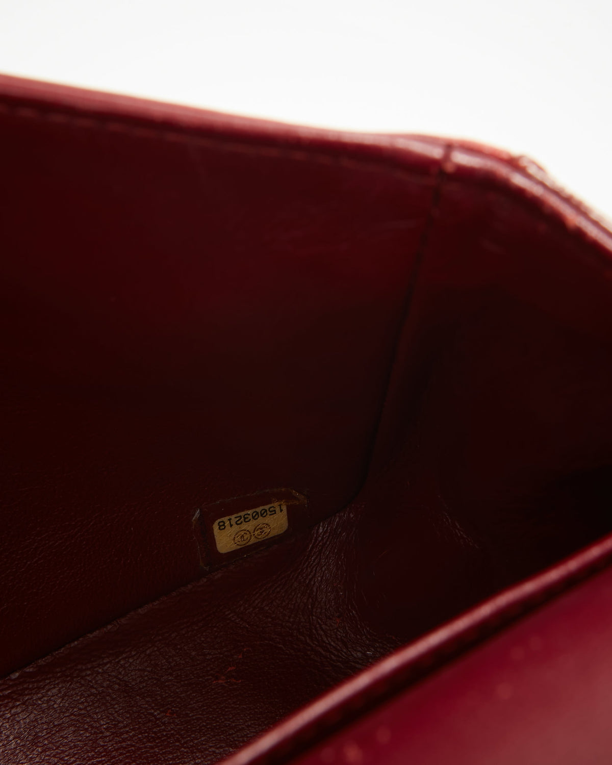Chanel Red Patent Leather Classic Small Double Flap Bag