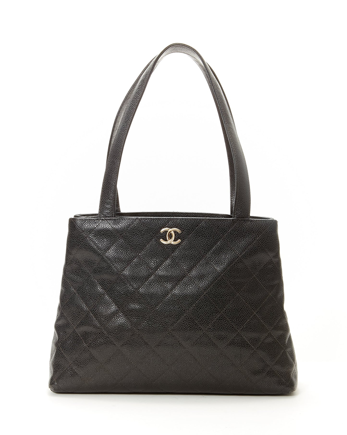 Chanel Black Vintage Caviar Quilted Tote Bag
