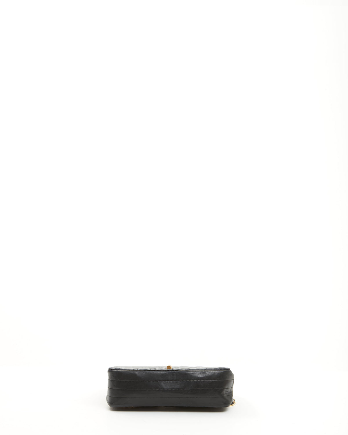 Chanel Vintage Black Matelasse Lambskin Leather Flap Bag