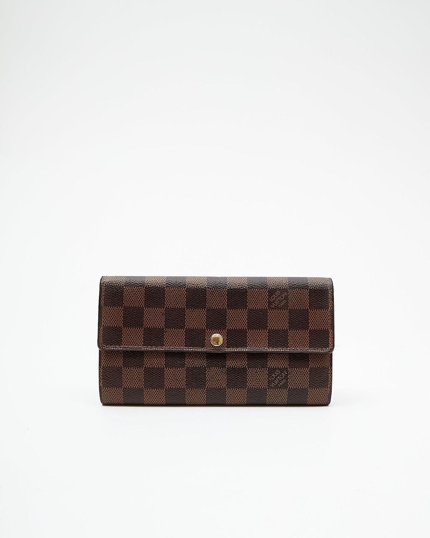 Louis Vuitton Damier Ebene Canvas Elise Wallet