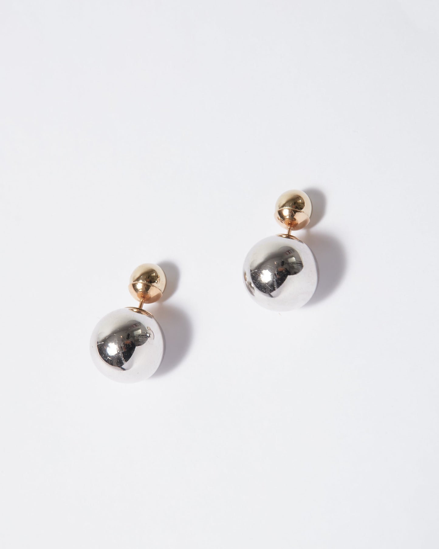 Dior Silver/Gold Round Tribale Earrings