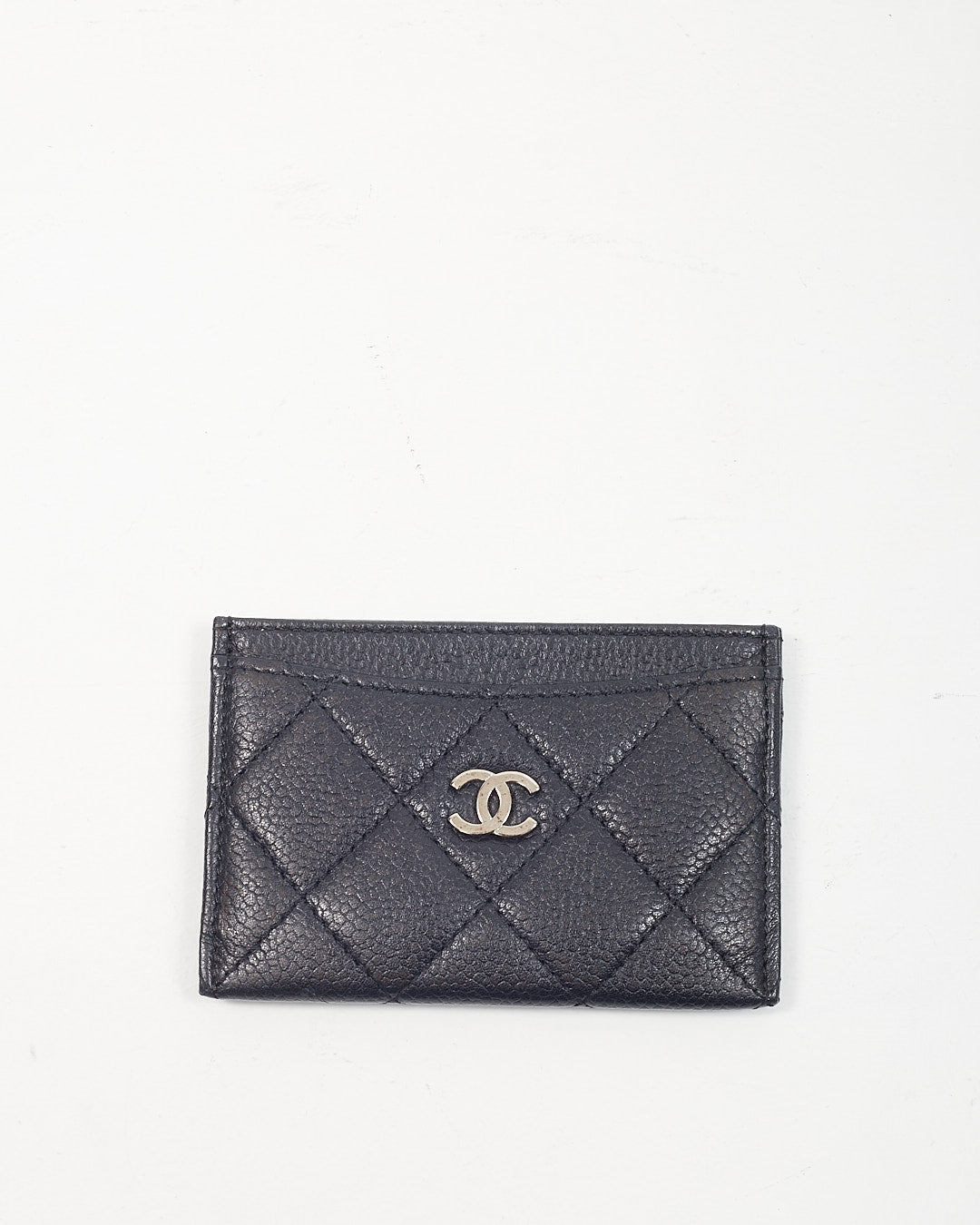 Chanel Black Caviar Quilted CC Logo Card Holder