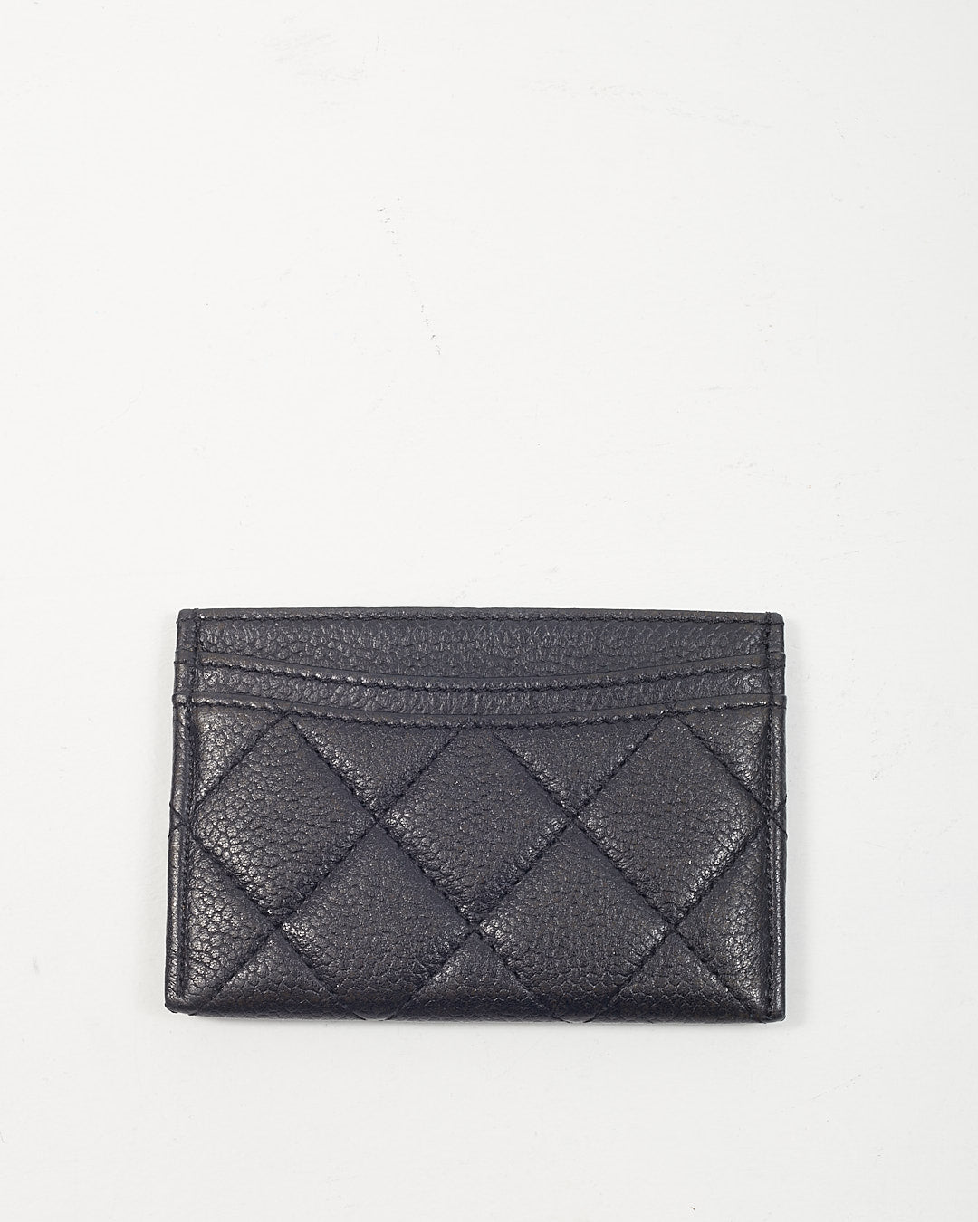 Chanel Black Caviar Quilted CC Logo Card Holder