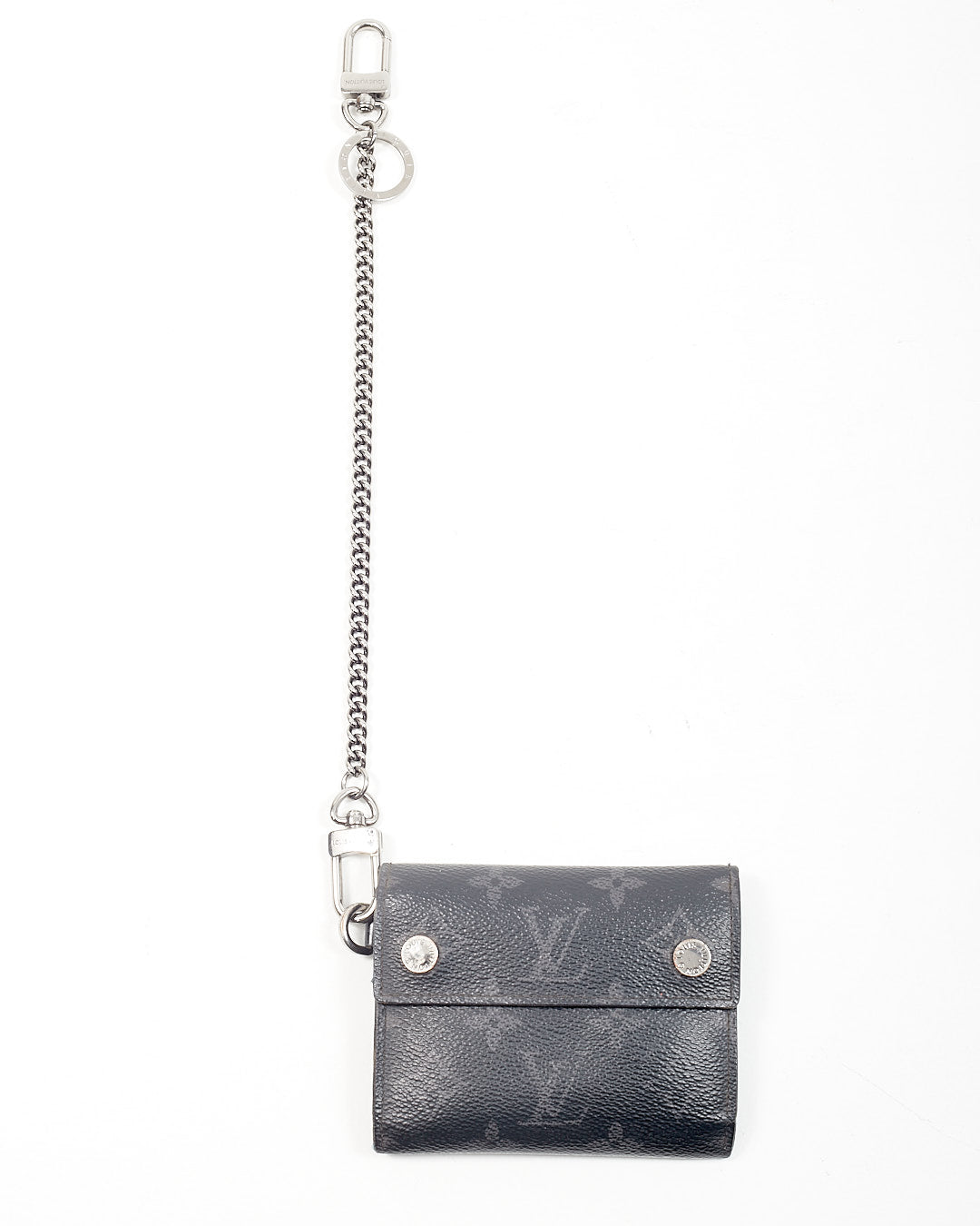 Louis Vuitton Monogram Eclipse Canvas Chain Fold Wallet