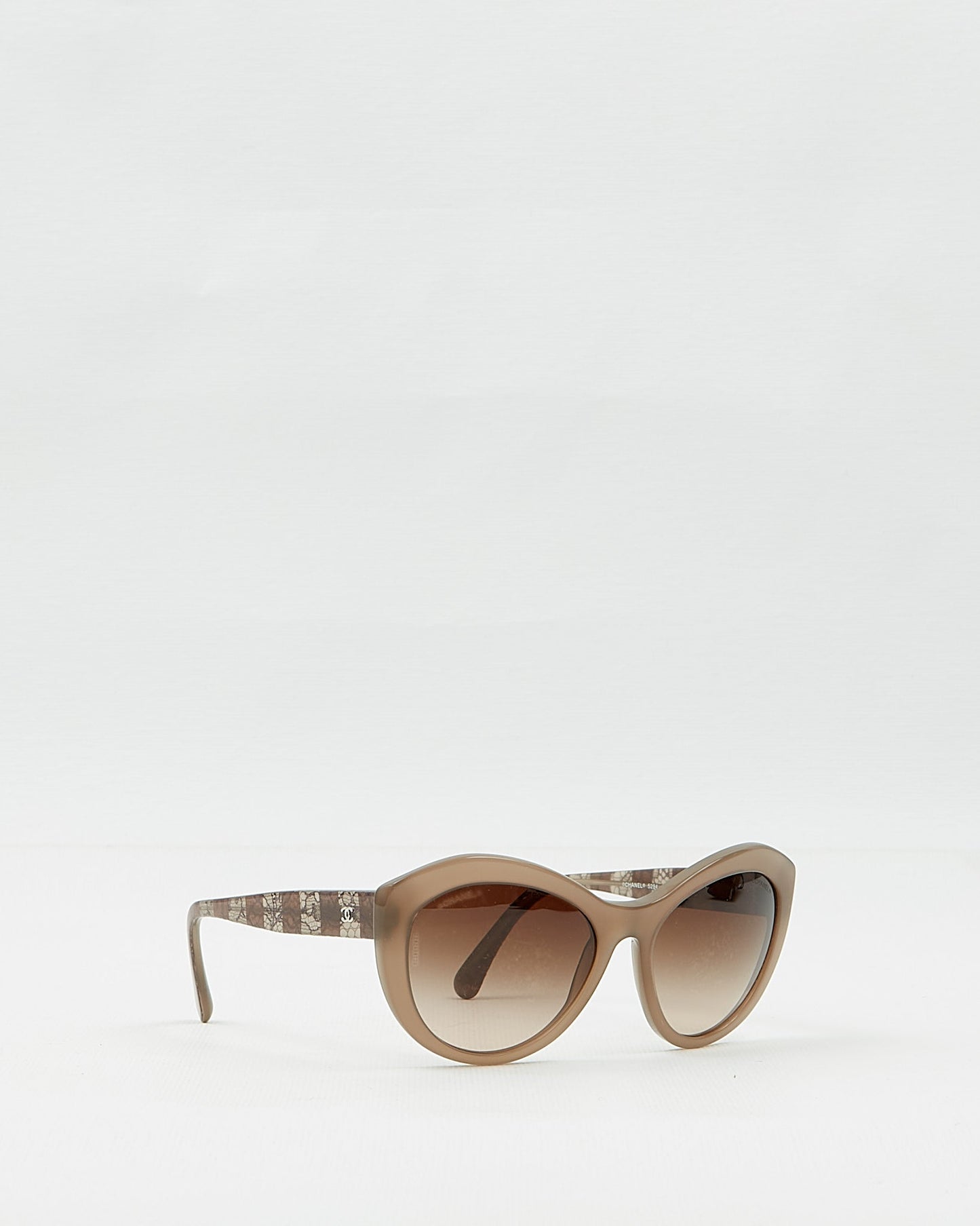 Chanel Grey Purple 5294 Lace Effect Frame Sunglasses