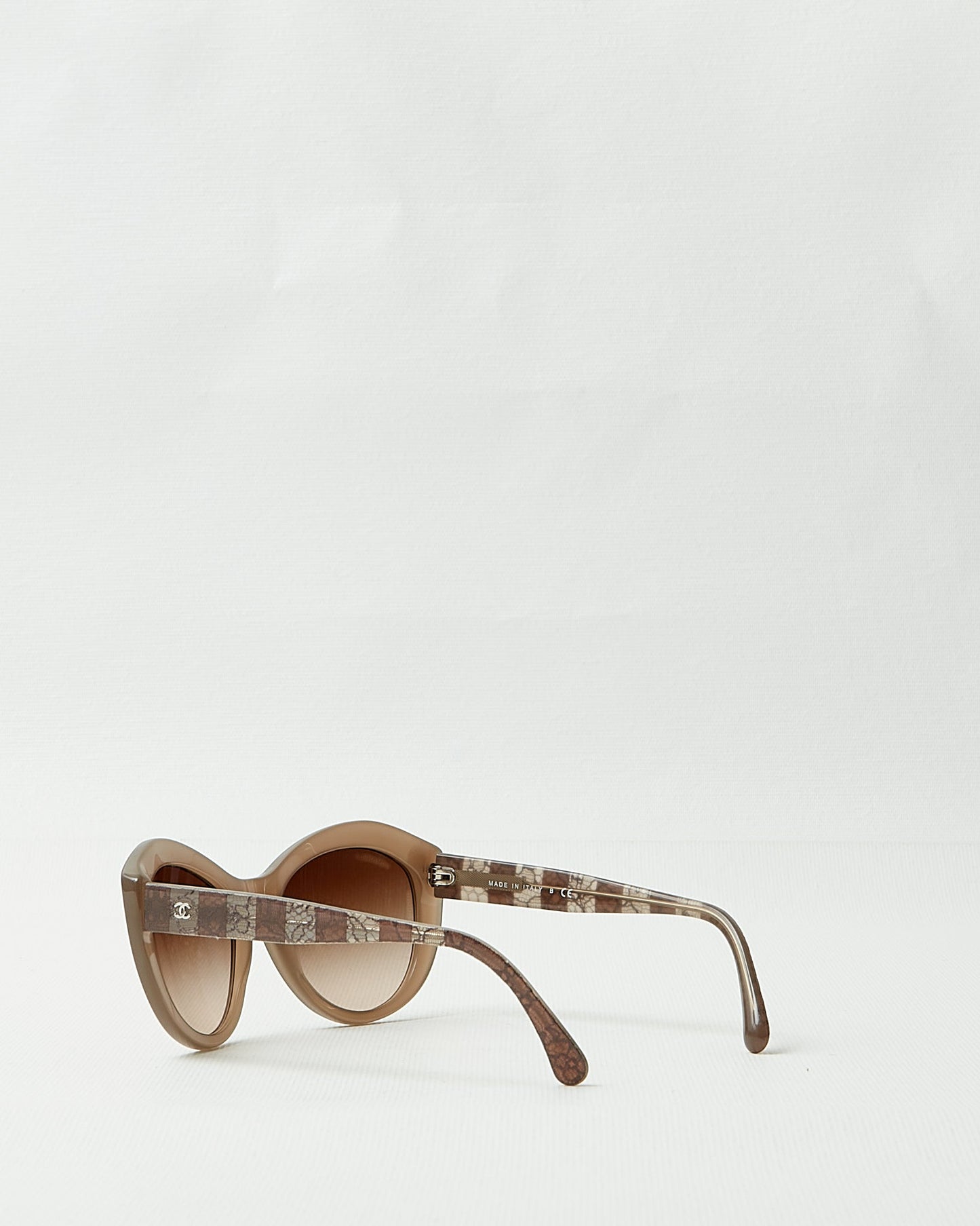 Chanel Grey Purple 5294 Lace Effect Frame Sunglasses